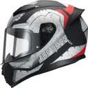 Full Face Motorcycle Helmet WS-607 DOT Approved Motorbike Racing Street Bike Helmets for Adults with Visor (X-Large)