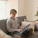 ZEAPTAC Portable Lap Laptop Desk with Pillow Cushion, Fits up to 15.6 inch Laptop, Lap Stand for Bed & Couch & Carpet, Book Tablet/Drawing Board/Computer Laptop Stand - Black