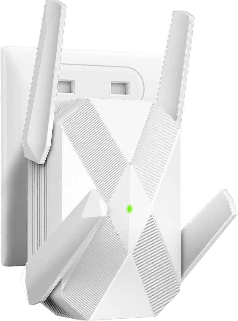2026 AX3000 WiFi 6 Extender, WiFi Extender Signal Booster for Home-Dual Band (2.4G/5.8G), Gigabit Ethernet Port,Up to 12,000 Sq.Ft. & Support 99+ Smart Devices Easy Setup & Faster Speed (White)
