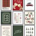 Uniro Christmas Wall Art Prints, Minimalist Boho Xmas Aesthetic Poster for Room Decor, Trendy Holiday Christmas Poster for Xmas, Pine Tree Cheers Winter Christmas Artwork Painting, Winter Gallery Print for Vintage Christmas Decor ( Sef of 9, 8"x10" - UNF