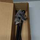 Curtain Rods for windows ,  Decorative Matte Black Splicing Heavy Duty Metal Curtain Rod set with Brackets, Size 32-46"