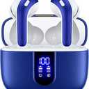 TAGRY Bluetooth Headphones True Wireless Earbuds 60H Playback LED Power Display Earphones with Wireless Charging Case IPX5 Waterproof in-Ear Ear buds with Mic for TV Smart Phone Laptop Computer Sports (Purple)