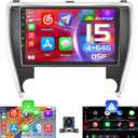 Android 15 Car Stereo for Toyota Camry 2015 2016 2017, [DSP 4+64G] Hikity 10'' IPS Touchscreen Radio Wireless Carplay Android Auto 5G WiFi/Bluetooth/1280 * 720/Mirror Link GPS FM/RDS/32EQ Backup Cam