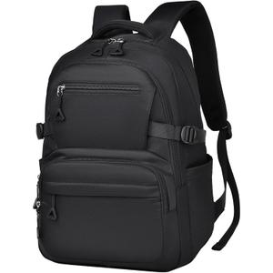 O-TBOST Backpack for Travel Work College Bookbag 15.6" Laptop Backpack with 11 Compartments (Black)