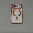 for iPhone 17 Pro Case with 1x Screen Protector, [Compatible with MagSafe] [Integrated Camera Protection], Non Yellowing Slim Cute Women Girly Magnetic Cover for iPhone 17 Pro 6.3", Orange