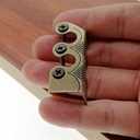 Skirting Board Corner Protectors Solid Brass Baseboard Corner Protectors, Vintage Metal Corner Protector Table Corner Perimeter Cover Safety Bracket with Screws (Gold*5Pcs)