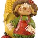 JOINPAYA Thanksgiving Scarecrow Figurines: Tabletop Standing Corn Scarecrow Decor for Fall Home Indoor Outdoor Party Harvest Gifts