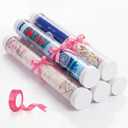 Thenshop 36" Mahjong Storage Tubes with Lids for Mats, White, 5 Pack