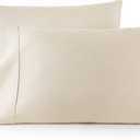 HC Collection Pillow Cases Standard Size/Queen Size Set of 2- Microfiber, Extra Soft Pillowcases - Easy Care & Machine Washable - Cream