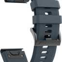 ANCOOL for Fenix 5/Fenix 6/Fenix 7 Band 22mm Silicone Watch Band for Fenix 8 47mm/Fenix 7 Pro/6 Pro/5 plus/Forerunner 935/945/955/965/Approach S62/S60/Epix Gen 2 47mm (Slate)