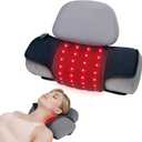 Red Light Therapy Cervical Traction Device, Cordless Neck Stretcher Pillow for Neck Pain Relief & Hump Corrector, Christmas Gifts for Him/Her/Men/Women/Dad/Mom - No Massage Function (Gray)