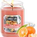 Candle-lite Scented Candles, Sunlit Mandarin Berry, 18 oz Jar, Proudly Poured in The USA, Aromatherapy Candle, Single-Wick with 110 Hours of Burn Time, Perfect for Creating a Refreshing Ambiance
