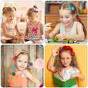 Hoteam 100 Pcs Self Hinge Plastic Hair Clips Hair Barrettes for Girls Bows Clips Flower Barrettes Retro Assorted Hairs Accessories Set for Toddler Baby Girl(Cool)