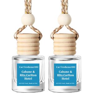 HoogaLife Car Air Freshener Hanging 2 Pack - Hotel Collection Diffuser Oil Inspired by Cabane & Rltz. CarIton Hotel - NO.1012 Fragrance Oil, Car Fresheners for Women Made in USA (081)