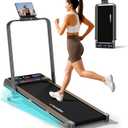 Walking Pad Treadmill with Auto Incline 12%-12Level,Foldable Treadmill for Home 2.5HP Quiet Brushless Motor, Smart App Control, Dual-Layer Cushioning Deck, LED Display,RGB Light, MAX 300LBS Capacity