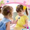4 Pcs Kids Stethoscope with Syringe Toy Stethoscope Preschool Pretend Doctor Toys for Costume Kids Boys Girls Role Play Accessories, Pink Blue