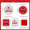 Graduation Party Supplies Kit Serves 50 - Graduation Party Red Class of 2026 Tableware Disposable Dinner Plates Dessert Plates and Napkins for Congrats Grad Party Decorations