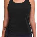 Blooming Jelly Womens Workout Tank Tops Sleeveless Running Athletic Shirts Drawstring Racerback Gym Clothes 2025 (White, XL)