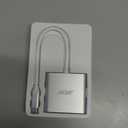 Acer USB C to HDMI Adapter, 4K USB C Hub with 100W PD, USBA 3.0 Port, HDMI to USBC Multiport Digital AV Converter for MacBook Pro/Air, iPad, Tablets, TV, Monitor and More (Silver)