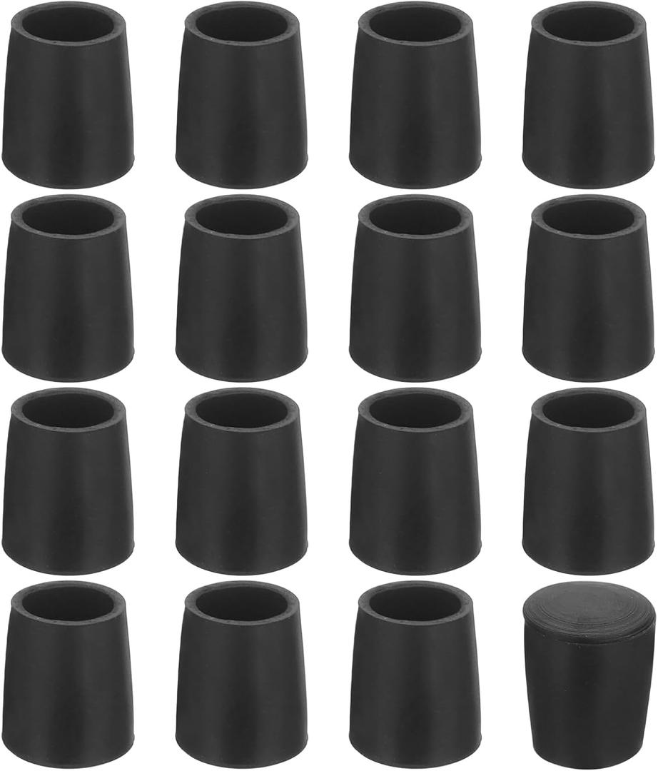 sourcing map 36Pcs Chair Leg Caps, Fit OD 8mm (1/3 Inch) Non-Marking PVC Chair Leg Tips Non-Slip Chair Leg Floor Protectors Round Table Covers End Caps for Furniture, Black