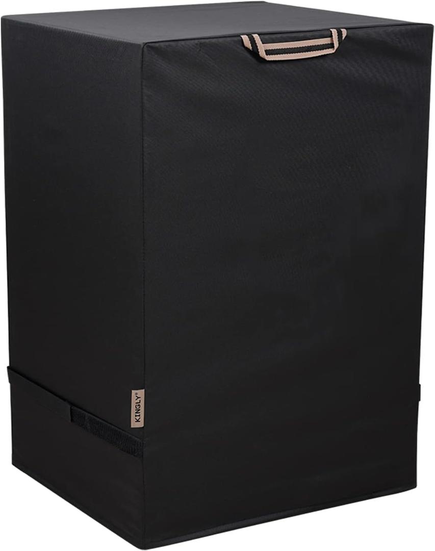 KINGLY Electric Smoker Cover for Masterbuilt 30 Inch Electric Smokers Waterproof Rip-Proof Upgraded Material Smoker Grill Cover UV & Fade Resistant Square Vertical Smoker Cover,Durable and Convenient