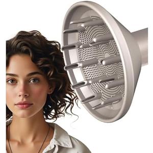 Diffuser Attachment for Shark FlexStyle Air Styling & Drying System, Enhance Natural Curls Accessories for Flex Style Dry Styler, Styling Tool for Wavy, Curly, Coily Hair, Grey