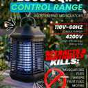 Bug Zapper, 4200V High Power Electric Mosquito Zapper for Outdoor and Indoor, Waterproof Efficient Bug Zapper for Home Kitchen Patio Camping