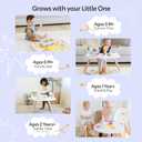 Move2Play 4-in-1 Baby Activity Center | Montessori-Inspired Design | 8 Interactive Toys | Tummy Time, Exersaucer & Toddler Table | Shower Gift | Essential | Must Have for 3, 6, 12 Month Old (Sun)