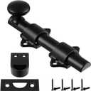 Tandefio 4" Cane Bolt for Gate Heavy Duty Solid Brass Slide Dutch Door Bolt Latch Black Hardware Locks Attic Latch for Dutch Sliding Barn Door Wooden Fence Metal Gate