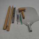 7PCS Pizza Oven Accessories Kit – Premium Pizza Making Tools Set for Home & Outdoor Ovens – Includes Pizza Peel, Oven Brush, Bubble Popper Turner, Rocker Cutter, Dough Roller & Scraper Stainless Steel