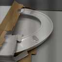 Elongated Toilet Seat, 18.5 Soft/Slow Close Oval (Oblong) Toilet Seat for Elongated Toilets, No-Slam Quiet-Close Lid, Easy-to-Install & Clean, Durable Never-Loosen White Plastic Seat