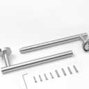 HITSLAM Brushed Nickel 18 Inch Towel Bar for Bathroom, SUS304 Stainless Steel Bathroom Towel Rack Wall Mounted, Modern Home Decor Bath Towel Holder with Hardware Accessories (Total Length 19.8 Inch)