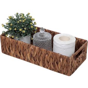 Wicker Storage Basket Bathroom Toilet Tank Toilet Paper Baskets,Toilet Paper Holders for Storage with Built-in Handles,Storage Baskets for Organizing Pantry Bathroom