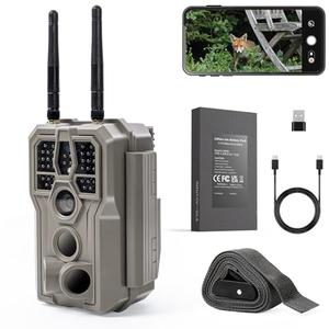 GardePro E8 2.0 Pro WiFi Trail Camera (Non-Cellular), 4K Video & 64MP Photo, 7800mAh Battery, 165ft Long-Range Dual Antennas, Live View, No-Glow IR Night Vision, Motion Detection