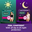 Depend Night Defense Adult Diapers, Incontinence & Postpartum Bladder Leak Underwear for Women, Disposable, Overnight, Extra-Large, Blush, 12 Count