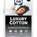 Sealy® Luxury Cotton Zippered Pillow Protector Queen - White