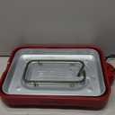 Health and Home Multifunction Nonstick Baking Maker with 3 Interchangeable Baking Plates for Fried Eggs, Fried Steak, Takoyaki, Cake Pops, Grill Maker, RED-1