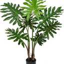 Hollyone Artificial Tree Philodendron Plant 3FT Tall Faux Monstera Indoor Trees Fake Tropical Palm Plants Trees House Plants in Pot for Indoor Outdoor Home Office Garden Living Room Decoration, 1 Pack