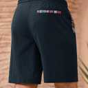 Men's Casual Cotton Shorts Drawstring 8 Inch Summer Vacation Shorts with Pockets (S-XXL) (Blue, M)