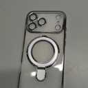 Magnetic Ring for iPhone 17 Pro Max Case Kickstand,[Compatible with Magsafe][Built-in Camera Lens Protector] Shockproof Phone Case for iPhone 17 Pro Max 6.9" - Silver