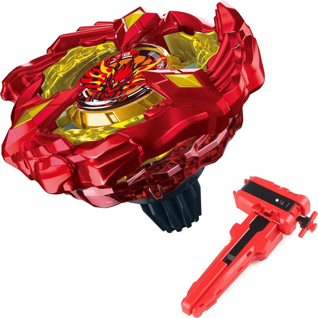 X-23 Soar Phoenix 9-60GF Deluxe String Launcher and Grip Set with Attack Type Right-Spinning Top Toy, Great Gift for 8 Year Old Boys and Girls