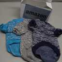 3 Pack Dog Sweaters for Small Dogs Girl Boy Winter Fleece Clothes Warm Soft Dog Sweatshirt Outfit for Dogs Cats Pet Apparel (XS (Back: 9.8", Chest: 13.7", 3.5-5.5 lbs), Navy Blue+Grey+Light Blue)