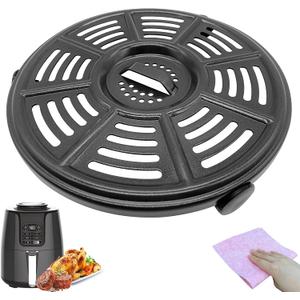 4QT Air Fryer Crisping Plate for Ninja AF100 4 Quart Air Fryers, Upgraded Air Fryer Grill Pan Crisper Plate Tray Rack Insert Grate Grid for Ninja Air Fryer, Nonstick, Dishwasher Safe