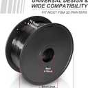 Petg Filament 1.75,Toughness Enhanced Black Petg Vacuum Sealed,3kg Spool Adhere Well Tangle-Free 3D Printing Filament,Dimensional Accuracy 1.75mm 0.02mm Fit Most FDM Printer
