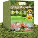 Legigo 2.6 LBS Green Moss for Plants Indoor, Crafts Moss for Artificial Plants, Decorative Dried Moss Forest Moss for Fake Potted Plants, Fairy Garden, Table Centerpieces and Terrarium Decor