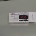 Alarm Clock, LED Digital Clock, Small Wall Clock, Battery Operated, Adjustable 3-Level Led Brightness, Dim Night Mode, 12/24Hr, Cordless, Constantly 1.2'' Digits Display for Bedroom/Travel,Easy to Set (Black Case-red Led)