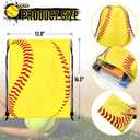 Grneric 14 Pcs Softball Drawstring Bags Party Favor Goodie Bags Cinch Bag Sackpack for Sports Teams Birthday Supplies(Softball)
