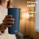 TILUCK 20 oz Insulated Tumbler with BPA-Free Lid, Stainless Steel Vacuum Travel Coffee Mug, Double Wall Coffee Tumbler20ozMatte DarkBlue