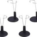 2 x NUOBESTY Doll Stands Display Holder Doll Bracket Support Bear Stand for Home Black 15cm 4pcs
