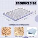 Mifoci Dog Training Pad Holder with Mesh Tray Non-Slip Leak Proof Puppy Potty Tray for Small Medium Large Dogs Pee Pad Holder Easy Clean Indoor Bathroom(19.69 x 14.17 Inch)